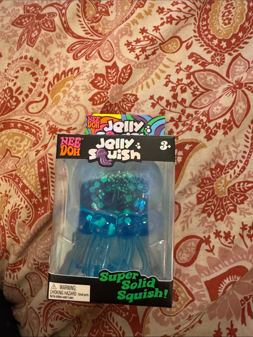 Nee Doh Jolly Squish Blue Super Solid Squish! Kids Sensory Toy